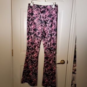 SHEIN Stretchy Flare Heart Pants